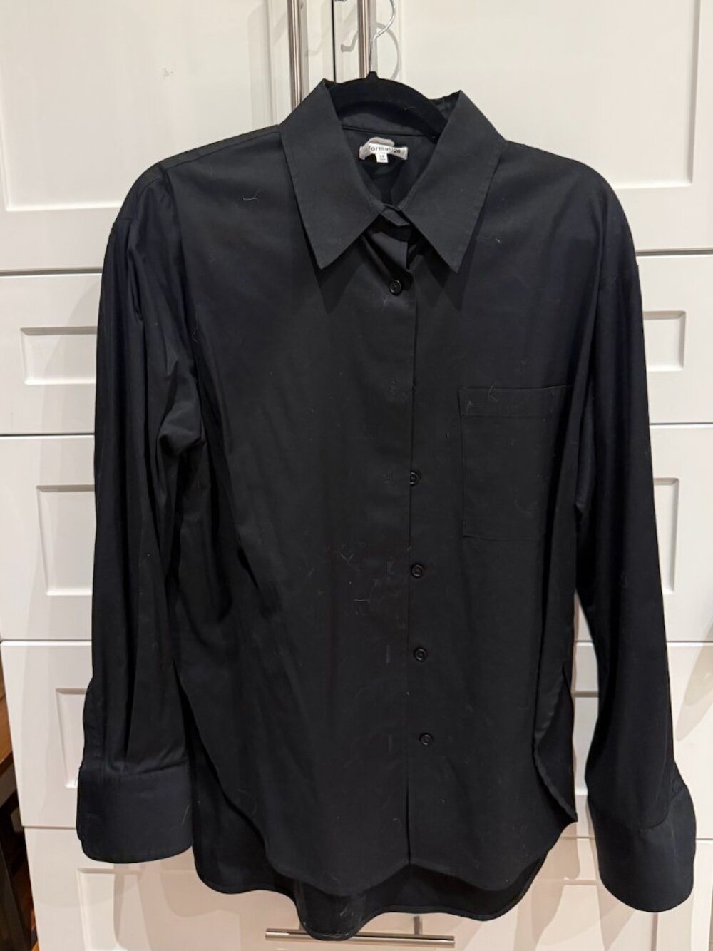 Reformation XS black oversized shirt
